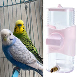 Maxbell Bird Drinker Drinking Device Parrot Waterer for Medium Birds Parakeet Rabbit Pink