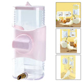 Maxbell Bird Drinker Drinking Device Parrot Waterer for Medium Birds Parakeet Rabbit Pink