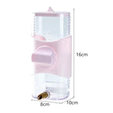 Maxbell Bird Drinker Drinking Device Parrot Waterer for Medium Birds Parakeet Rabbit Pink