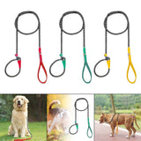 Maxbell Dog Training Leash Comfortable Handle Portable Slip Leads for Dogs Dog Chain Red