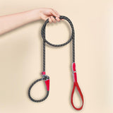 Maxbell Dog Training Leash Comfortable Handle Portable Slip Leads for Dogs Dog Chain Red