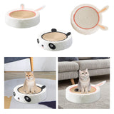 Maxbell Cats Scratcher Board Bowl House Scratch Pad Nest for Small Medium Large Cats Undyed Rope