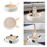 Maxbell Cats Scratcher Board Bowl House Scratch Pad Nest for Small Medium Large Cats Undyed Rope