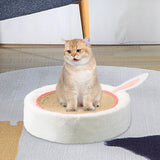 Maxbell Cats Scratcher Board Bowl House Scratch Pad Nest for Small Medium Large Cats Undyed Rope