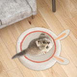 Maxbell Cats Scratcher Board Bowl House Scratch Pad Nest for Small Medium Large Cats White Rope