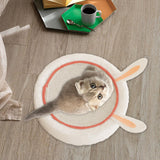 Maxbell Cats Scratcher Board Bowl House Scratch Pad Nest for Small Medium Large Cats White Rope