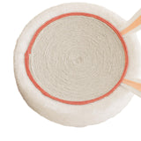 Maxbell Cats Scratcher Board Bowl House Scratch Pad Nest for Small Medium Large Cats White Rope