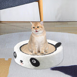Maxbell Cats Scratcher Board Bowl House Scratch Pad Nest for Small Medium Large Cats Panda