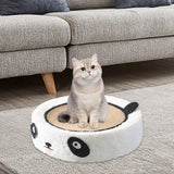 Maxbell Cats Scratcher Board Bowl House Scratch Pad Nest for Small Medium Large Cats Panda