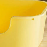 Maxbell Open Top Cat Litter Tray Splashproof Portable Pet Litter Tray for Small Pets Yellow