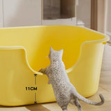 Maxbell Open Top Cat Litter Tray Splashproof Portable Pet Litter Tray for Small Pets Yellow