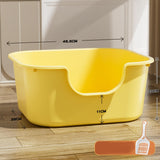 Maxbell Open Top Cat Litter Tray Splashproof Portable Pet Litter Tray for Small Pets Yellow