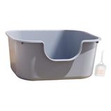 Maxbell Open Top Cat Litter Tray Splashproof Portable Pet Litter Tray for Small Pets Blue