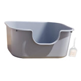 Maxbell Open Top Cat Litter Tray Splashproof Portable Pet Litter Tray for Small Pets Blue