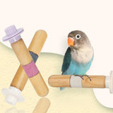 Maxbell Bird Perch Stand Pole Chewing Toys Platform for Lovebirds Cockatiel Parakeet Purple