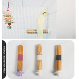 Maxbell Bird Perch Stand Pole Chewing Toys Platform for Lovebirds Cockatiel Parakeet Purple