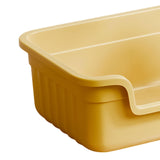 Maxbell Open Top Pet Litter Box Cats Toilet Kitty Litter Pan for Small and Large Cats Yellow