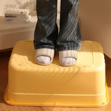 Maxbell Open Top Pet Litter Box Cats Toilet Kitty Litter Pan for Small and Large Cats Yellow