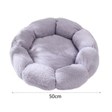 Maxbell Small Dog Beds Anti Skid Bottom Durable Plush Cushion for Kitten Dogs Poodle Gray 50cm