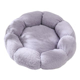 Maxbell Small Dog Beds Anti Skid Bottom Durable Plush Cushion for Kitten Dogs Poodle Gray 50cm