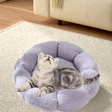 Maxbell Small Dog Beds Anti Skid Bottom Durable Plush Cushion for Kitten Dogs Poodle Gray 50cm