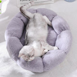 Maxbell Small Dog Beds Anti Skid Bottom Durable Plush Cushion for Kitten Dogs Poodle Gray 50cm