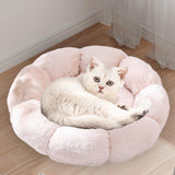 Maxbell Small Dog Beds Anti Skid Bottom Durable Plush Cushion for Kitten Dogs Poodle Warm white 40cm