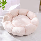 Maxbell Small Dog Beds Anti Skid Bottom Durable Plush Cushion for Kitten Dogs Poodle Warm white 40cm