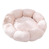 Maxbell Small Dog Beds Anti Skid Bottom Durable Plush Cushion for Kitten Dogs Poodle Warm white 60cm