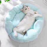 Maxbell Small Dog Beds Anti Skid Bottom Durable Plush Cushion for Kitten Dogs Poodle Blue 40cm