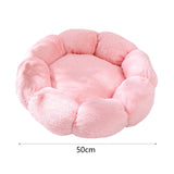 Maxbell Small Dog Beds Anti Skid Bottom Durable Plush Cushion for Kitten Dogs Poodle Pink 50cm