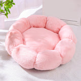 Maxbell Small Dog Beds Anti Skid Bottom Durable Plush Cushion for Kitten Dogs Poodle Pink 50cm