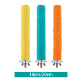 Maxbell 3Pcs Cage Branch Perches Foot Toy Parrot Perch for Conures Parakeets Budgies 18cmx1.5cm