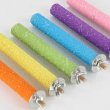 Maxbell 3Pcs Cage Branch Perches Foot Toy Parrot Perch for Conures Parakeets Budgies 18cmx1.5cm