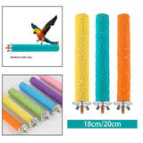 Maxbell 3Pcs Cage Branch Perches Foot Toy Parrot Perch for Conures Parakeets Budgies 18cmx1.5cm