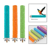 Maxbell 3Pcs Cage Branch Perches Foot Toy Parrot Perch for Conures Parakeets Budgies 20cmx1.5cm