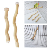 Maxbell Bird Perch Parrot Bird Standing Grape Stick for Conures Cockatiels Parakeets 20cm