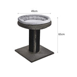 Maxbell Cat Scratch Post with Plush Cat Bed Climbing Plush Nest for Indoor Cats Cats