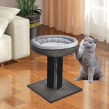 Maxbell Cat Scratch Post with Plush Cat Bed Climbing Plush Nest for Indoor Cats Cats