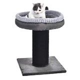 Maxbell Cat Scratch Post with Plush Cat Bed Climbing Plush Nest for Indoor Cats Cats