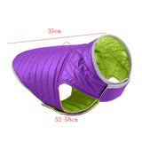 Maxbell Dog Winter Coat Adjustable Full Body Clothing Reversible Apparel Pet Clothes violet and green