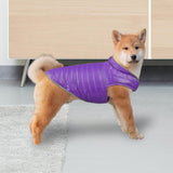 Maxbell Dog Winter Coat Adjustable Full Body Clothing Reversible Apparel Pet Clothes violet and green