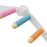 Maxbell Suction Cup Wood Perch Toy Parrot Playstand for Parakeet Cockatiel Bluebirds style A