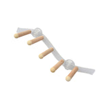 Maxbell Suction Cup Wood Perch Toy Parrot Playstand for Parakeet Cockatiel Bluebirds style B