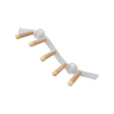 Maxbell Suction Cup Wood Perch Toy Parrot Playstand for Parakeet Cockatiel Bluebirds style B