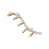 Maxbell Suction Cup Wood Perch Toy Parrot Playstand for Parakeet Cockatiel Bluebirds style B