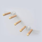 Maxbell Suction Cup Wood Perch Toy Parrot Playstand for Parakeet Cockatiel Bluebirds style B