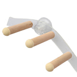 Maxbell Suction Cup Wood Perch Toy Parrot Playstand for Parakeet Cockatiel Bluebirds style B