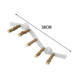 Maxbell Suction Cup Wood Perch Toy Parrot Playstand for Parakeet Cockatiel Bluebirds style C