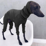 Maxbell Dog Coats Warm Soft High Collar Comfortable Pullover Dog Pajamas for Pet Dog Black 2XL